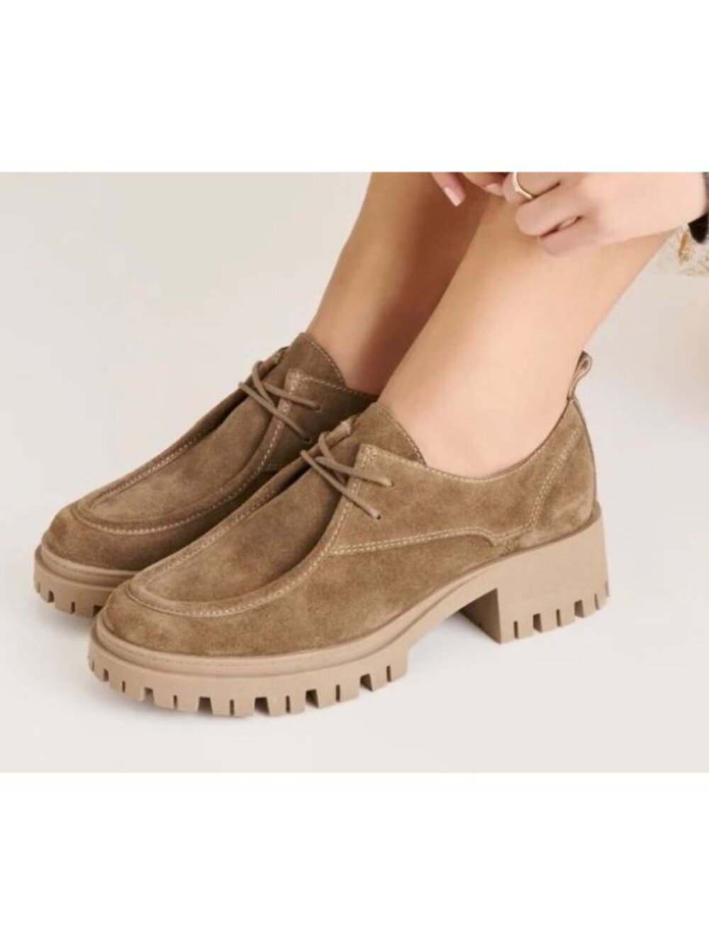Dolce Vita Milza Olive Suede Loafers Brown Flats Size 10.5